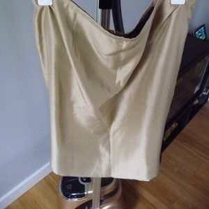 JOSEPHINE CHAUS  beige knee length silk fully lined skirt size 16 NEW